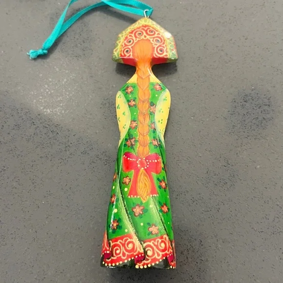 Vintage Wood Hand painted Russian Ornaments Nesting doll style - Picture 8 of 17